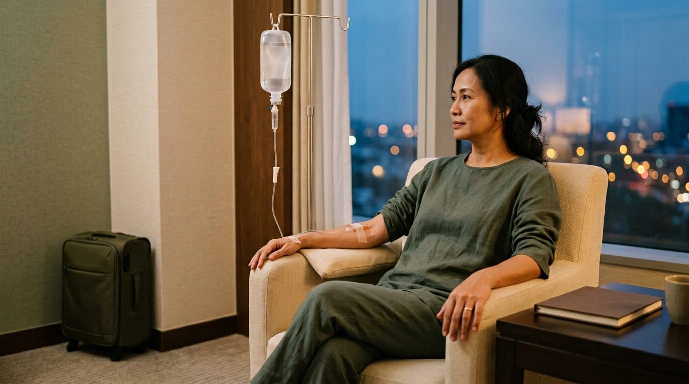 Infus vitamin di hotel saat perjalanan dinas